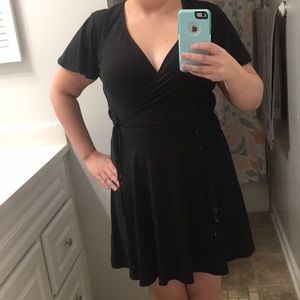 ‼️ Final Price Drop IZ Byer Black Faux Wrap Dress